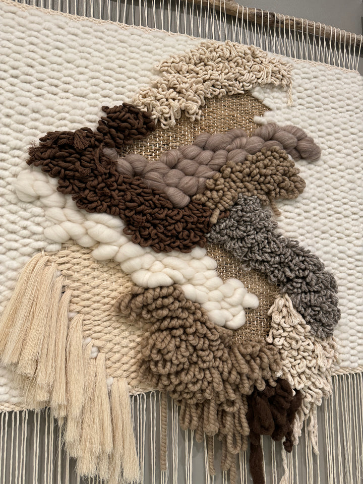 Earth Tone Woven Wall Hanging